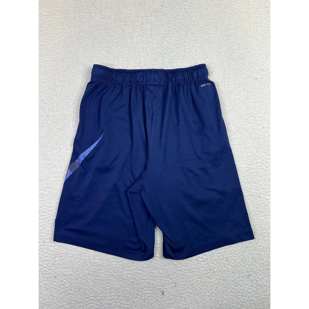 Nike Dri-FIT‎ Shorts Boys XL Navy Blue Athletic Training Basketball Swoosh Logo